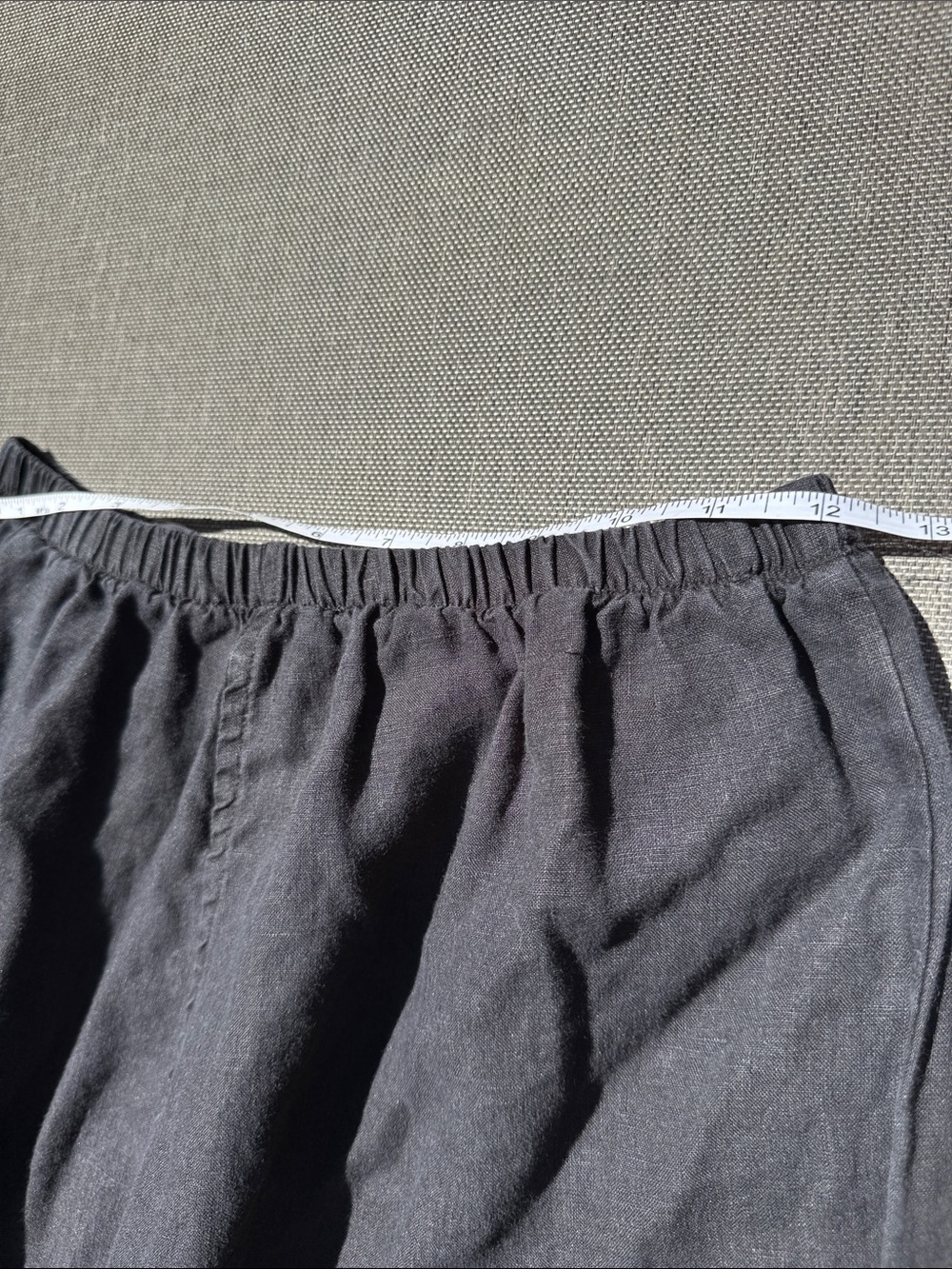 Relaxed Washed Black Bodil Two-Piece Linen Set - Picture 8 of 11